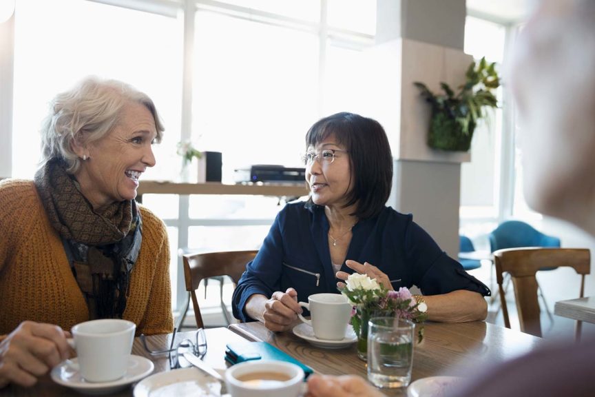 2 women having coffee church volunteer appreciation