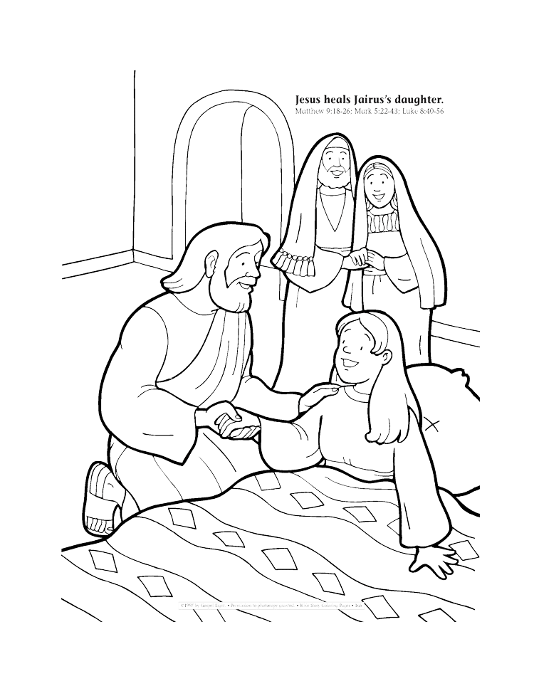 84 Bible Coloring Pages Jairus Daughter Pictures