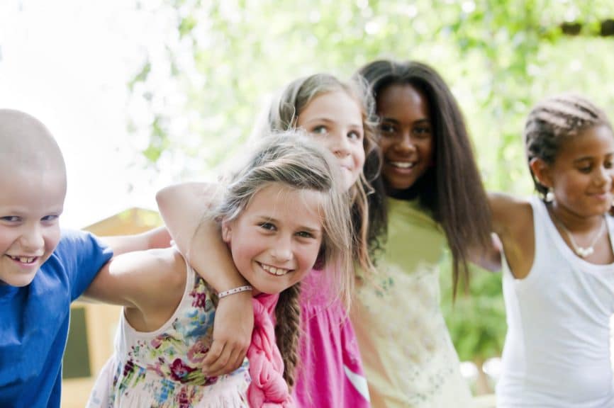 Children having fun outdoor