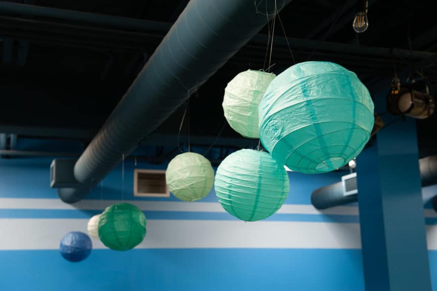 children's ministry room designs hanging lanterns