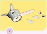 Step 2. Picture of Donkey head built