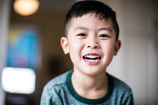 young boy smiling