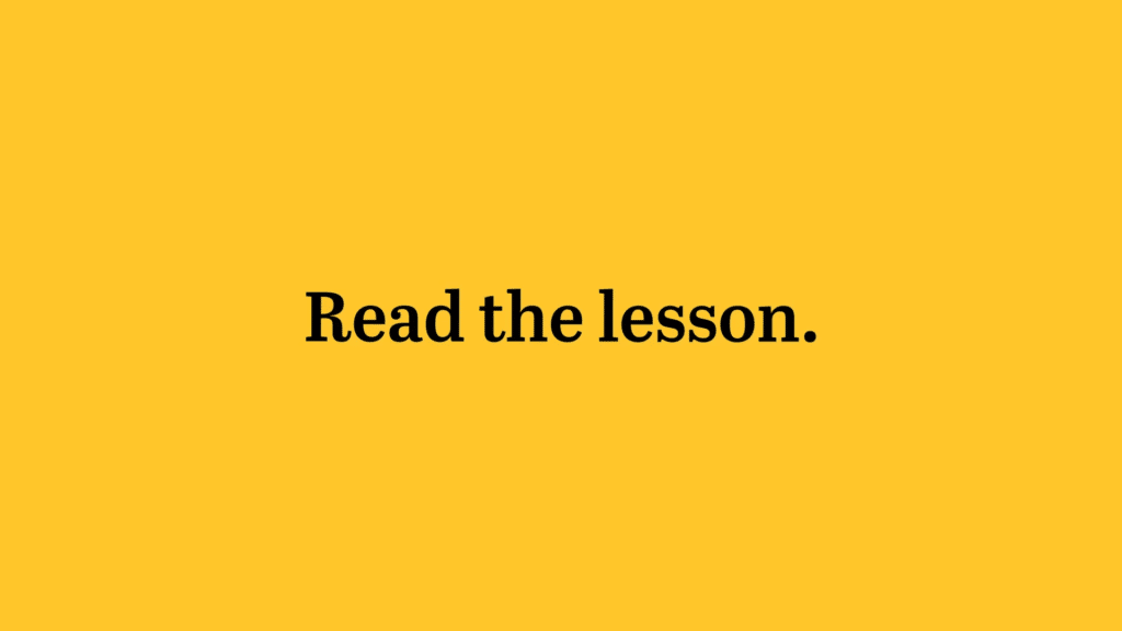 read the lesson