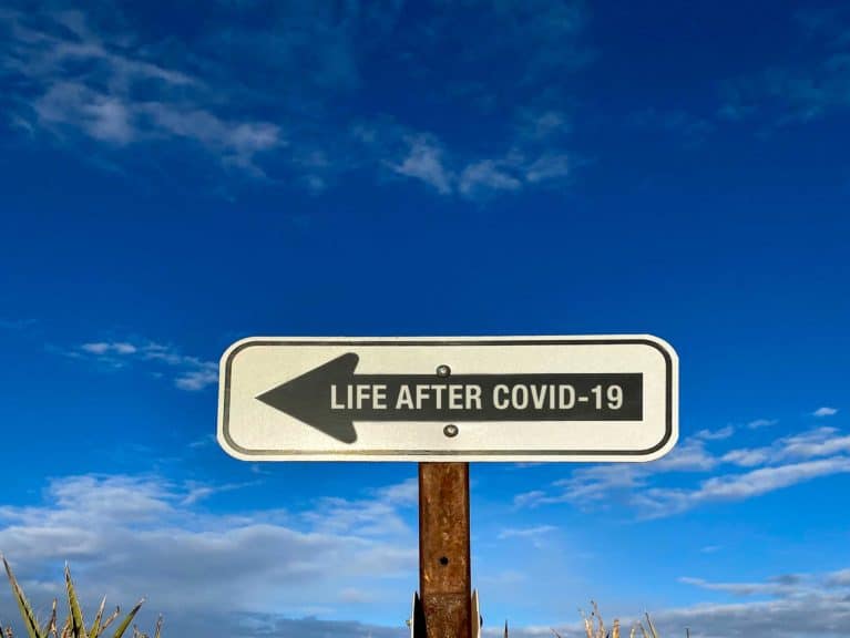 Life after COVID-19 sign