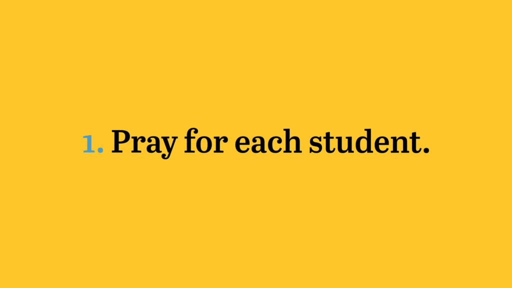 pray for each student