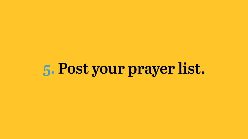 post your prayer list