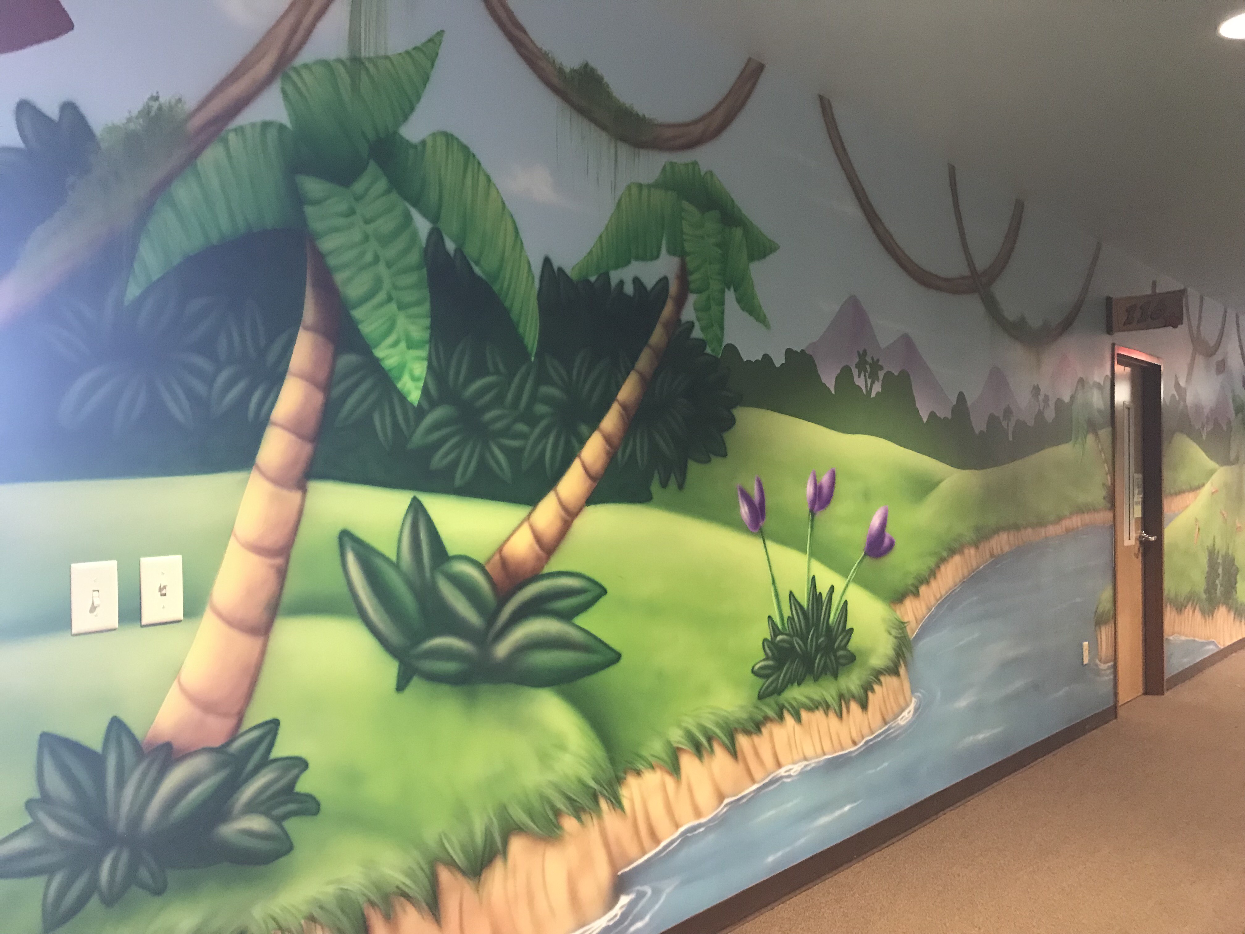 children's ministry room designs jungle hallway
