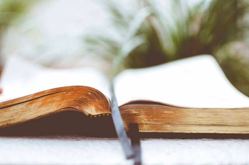 Bible Open on Table