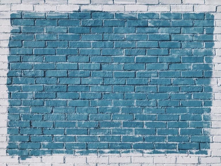 blue and white wall - jericho