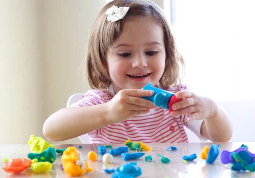 Girl with Play-doh