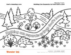 God's Love Free Printable Coloring Sheet