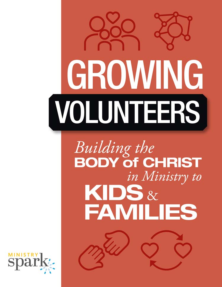 Growing Volunteers Cover. "Growing Volunteers: Building the Body of Christ in Ministry to Kids and Families."