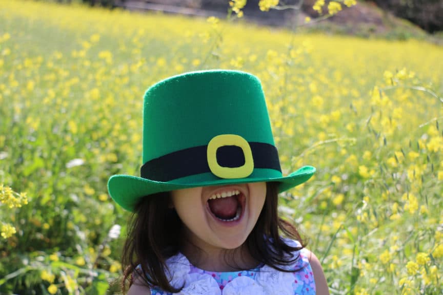 Little girl celebrating St. Patrick’s Day