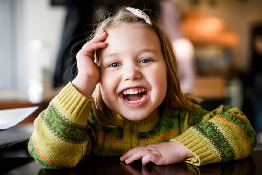 Portrait of laughing girl