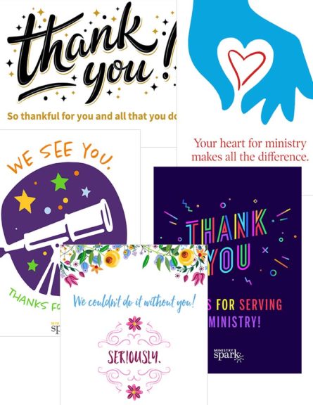 Ministry volunteer cards montage