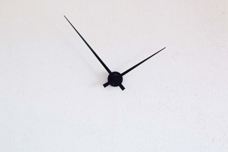 close up of white and black clock