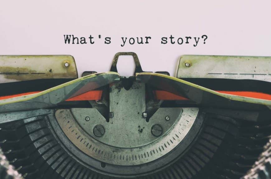 Vintage Typewriter With Text - What's Your Story