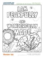 Wonderfully Made Free Printable Coloring Sheet